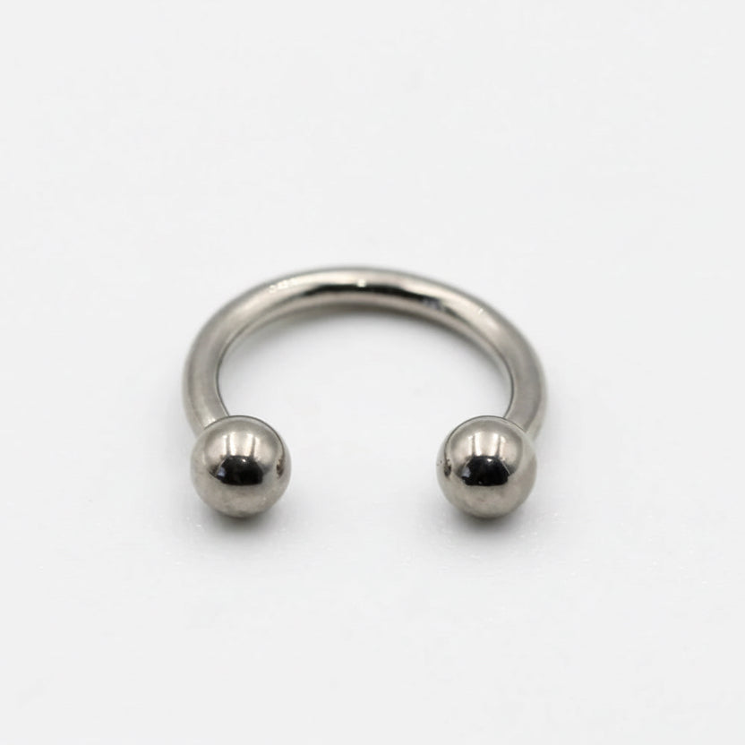 piercing fer à cheval titane argenté 8mm 1.2mm vissage externe fin de série prix réduit