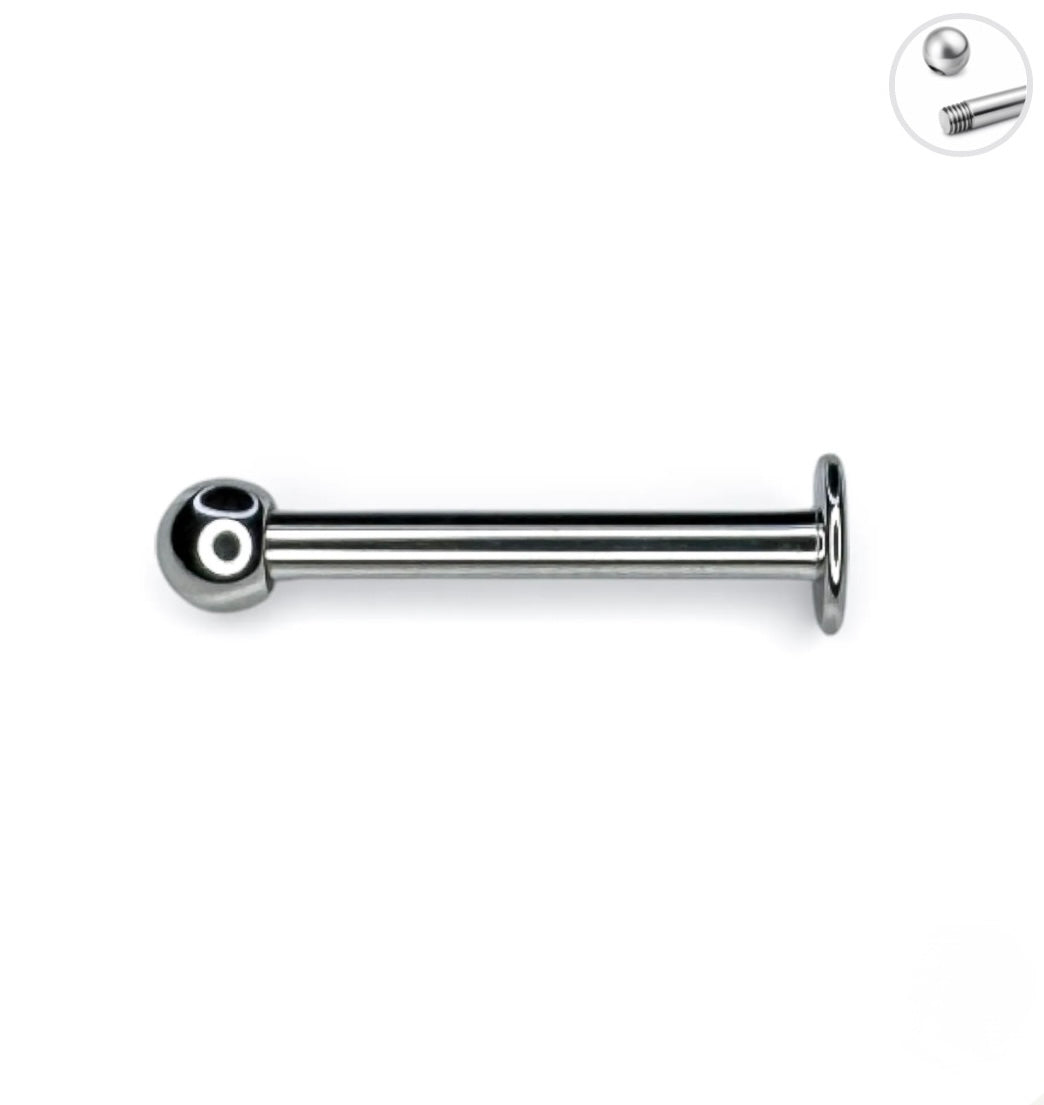 labret piercing titane boule vissage externe studio helix