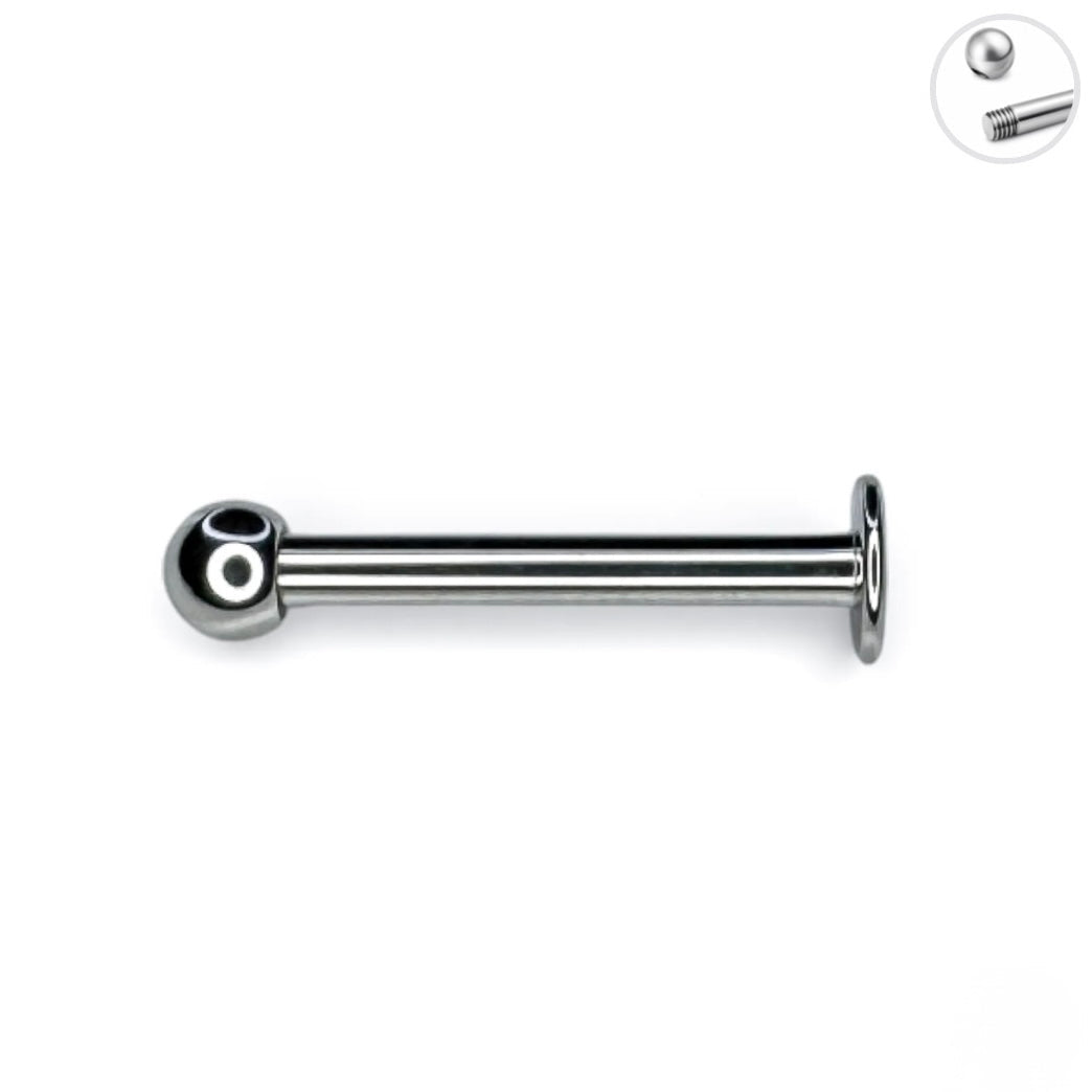 labret piercing titane boule vissage externe studio helix