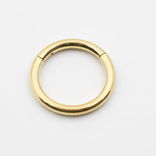 anneau nez nostril titane doré PVD gold poli miroir l'essentiel clicker charnière