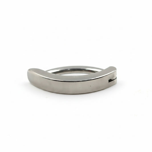 anneau piercing nombril titane poli miroir l'essentiel clicker charnière 1.6mm