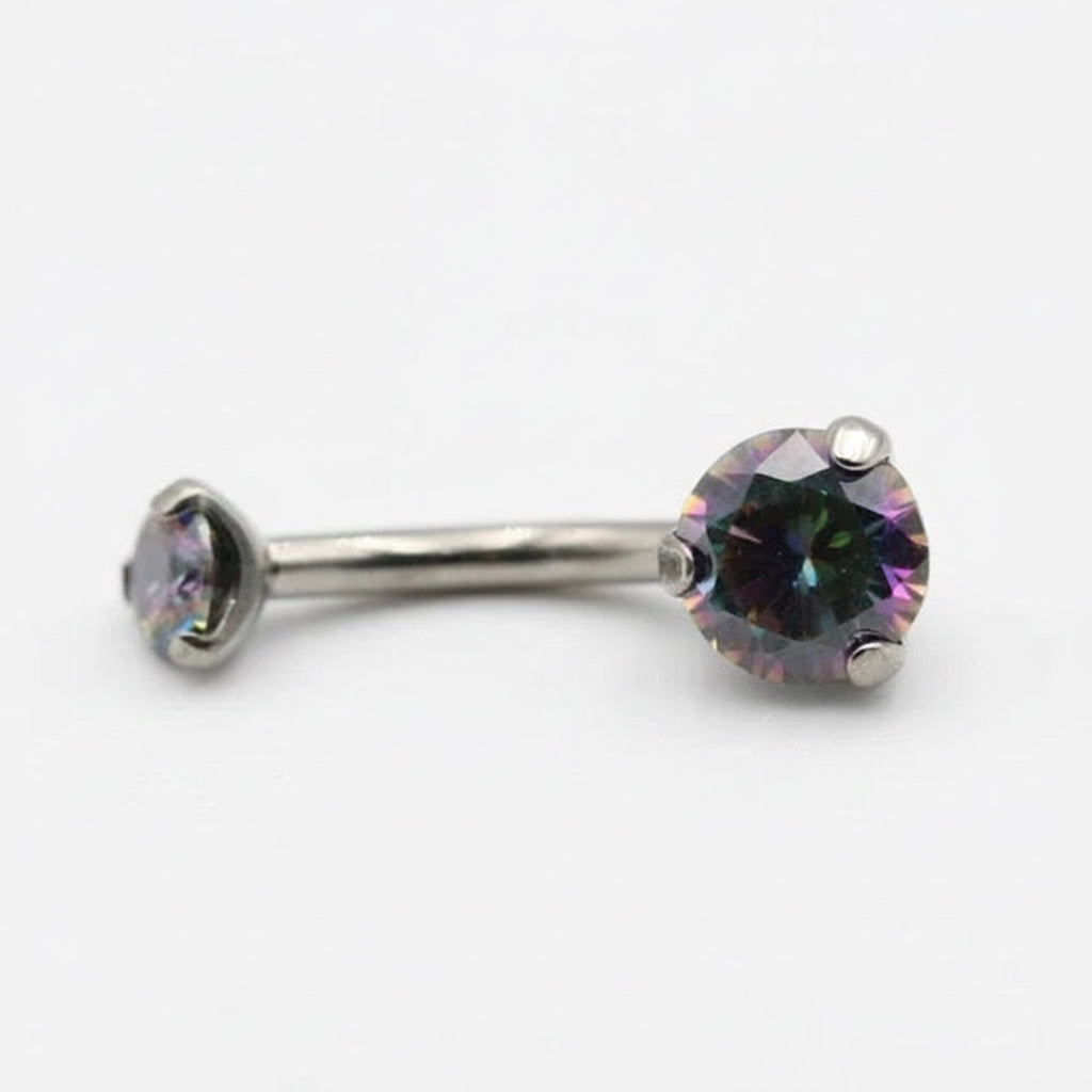 ⁠piercing nombril banane titane astm f136 zircon cubique orion studio helix⁠