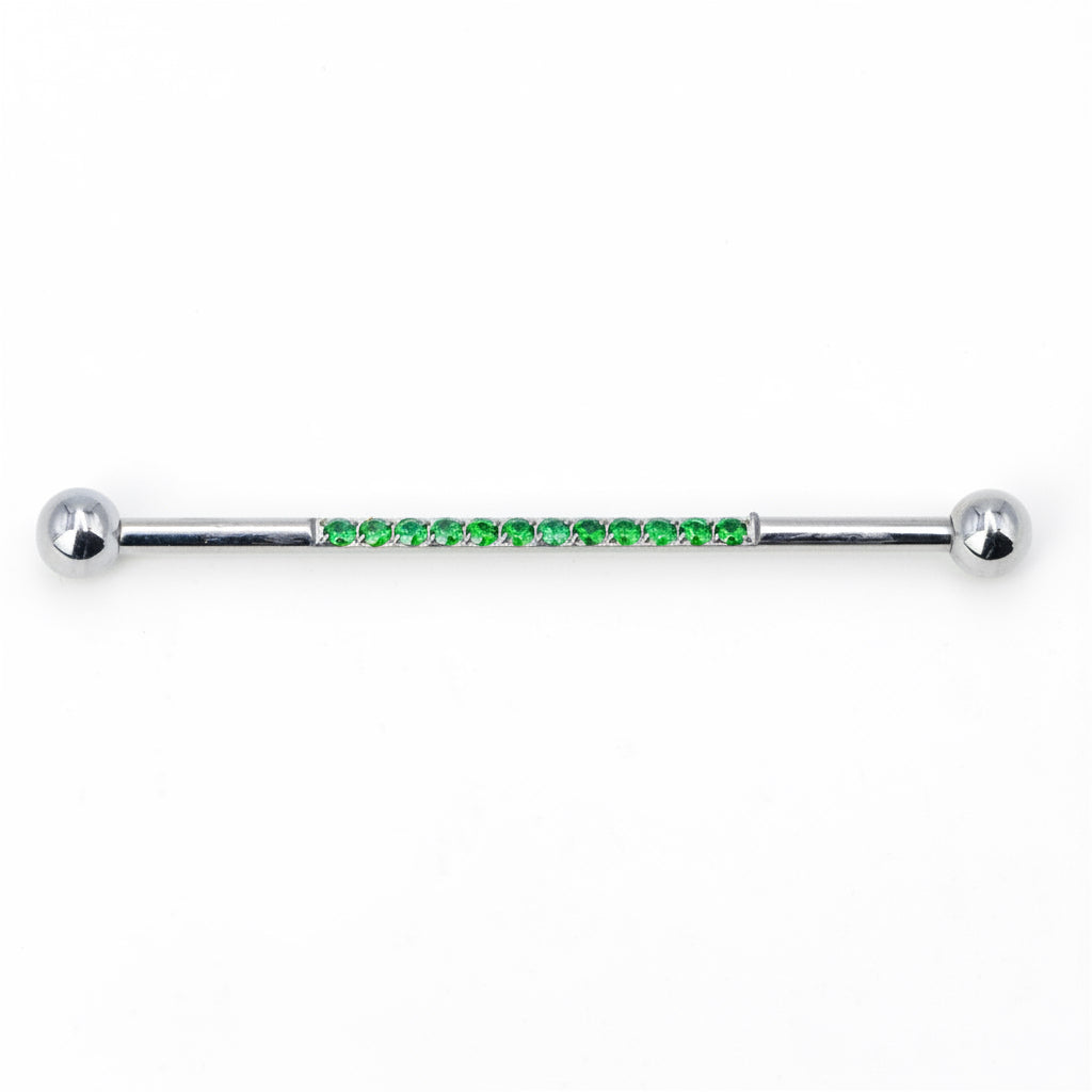 barbell industriel eclat titane vert