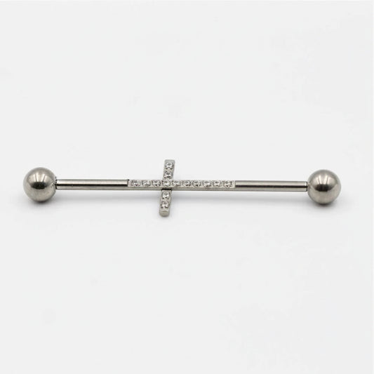 barbell industriel sacre titane crystal image