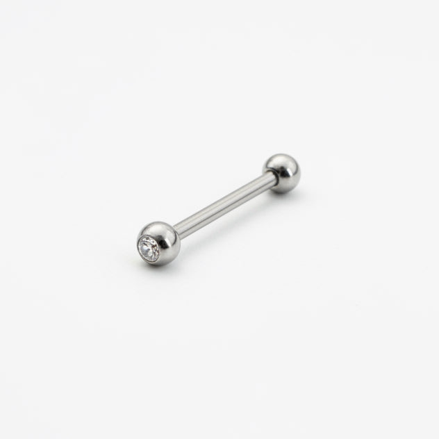 piercing langue barbell titane astm f136 bille strass 4mm argenté studio helix⁠