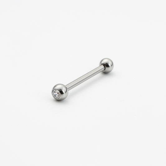 piercing langue barbell titane astm f136 bille strass 4mm argenté studio helix⁠