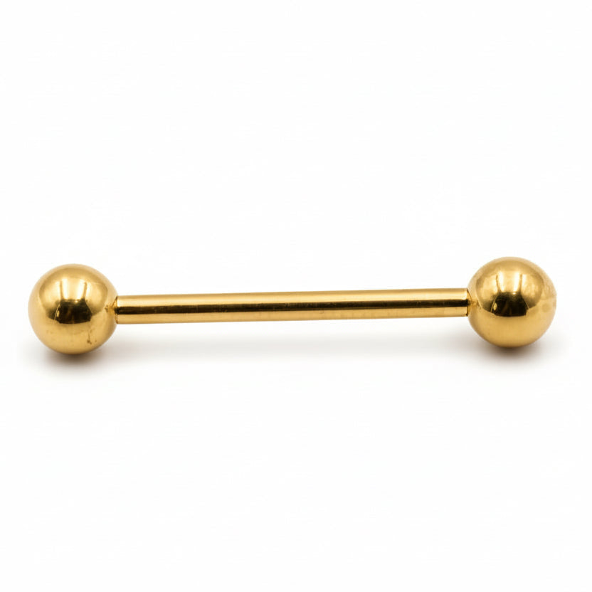 piercing téton titane argenté doré billes 4mm vissage interne classique 14mm 16mm