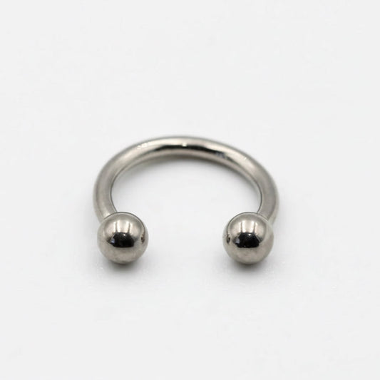 piercing fer à cheval titane argenté 8mm 1.2mm vissage externe fin de série prix réduit