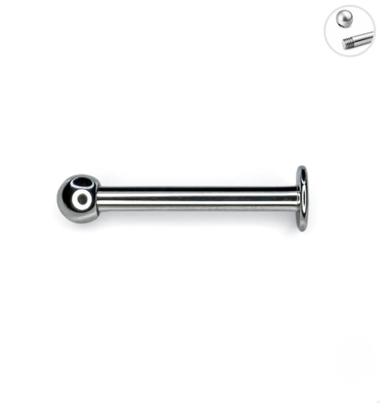 labret piercing titane boule vissage externe studio helix⁠