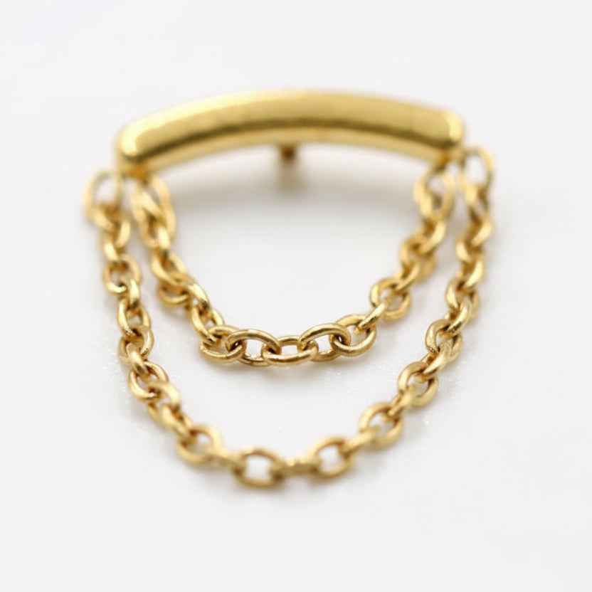 Labret Titane Cascade Dorée