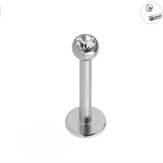 labret titane strass cristal