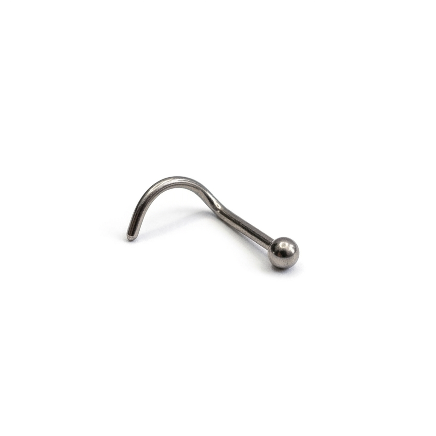 piercing nez boule argenté titane astm-f136